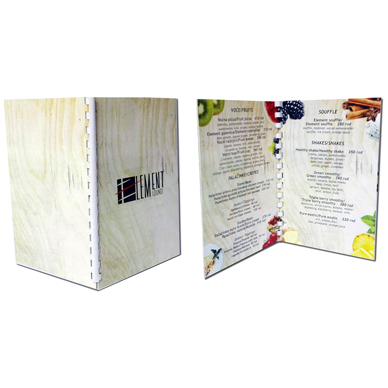 Jelovnici - Plastificirani Jelovnik Plastična Spirala